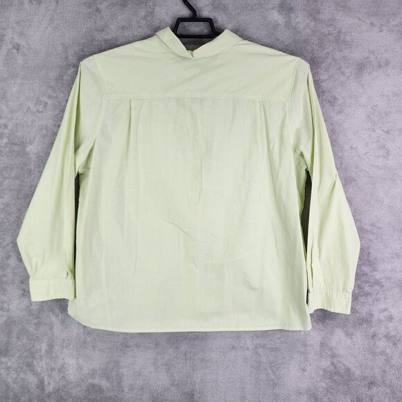 Women's Green Checkered Cherokee Shirt Long Sleeve Button Down Size 18W - Picture 6 of 9